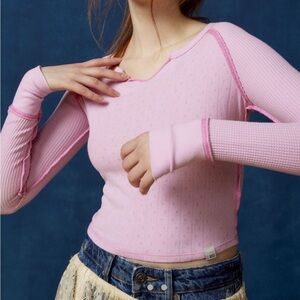 NWOT UO Pink Thermal Long Sleeve